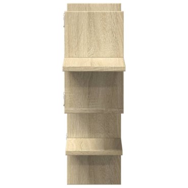 vidaXL Ράφι Τοίχου Sonoma Δρυς 124,5x18x60,5cm από Επεξ. Ξύλο 1 τεμ.