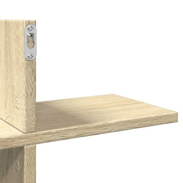 vidaXL Ράφι Τοίχου Sonoma Δρυς 124,5x18x60,5cm από Επεξ. Ξύλο 1 τεμ.