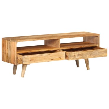 vidaXL Έπιπλο Τηλεόρασης 110x30x41cm από Μασίφ Ξύλο Μάνγκο