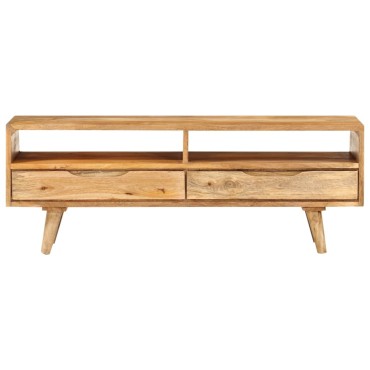vidaXL Έπιπλο Τηλεόρασης 110x30x41cm από Μασίφ Ξύλο Μάνγκο