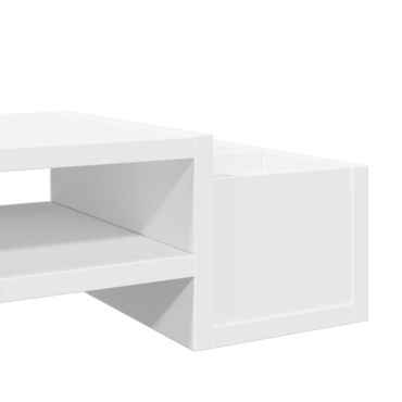 vidaXL Βάση Οθόνης με Αποθ. Λευκή 100x27x15 εκ. από Επεξεργ. Ξύλο