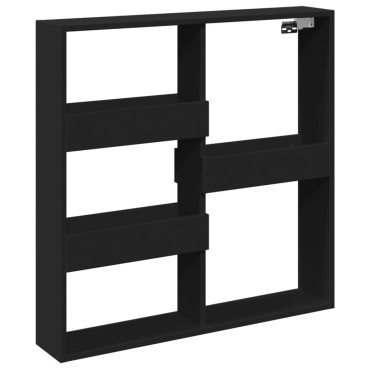 vidaXL Ντουλάπι Τοίχου Μαύρο 80x15x80cm από Επεξεργασμένο Ξύλο 1 τεμ.