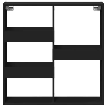 vidaXL Ντουλάπι Τοίχου Μαύρο 80x15x80cm από Επεξεργασμένο Ξύλο 1 τεμ.