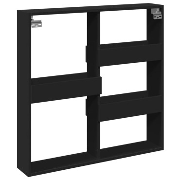 vidaXL Ντουλάπι Τοίχου Μαύρο 80x15x80cm από Επεξεργασμένο Ξύλο 1 τεμ.