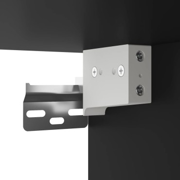 vidaXL Ντουλάπι Τοίχου Μαύρο 80x15x80cm από Επεξεργασμένο Ξύλο 1 τεμ.