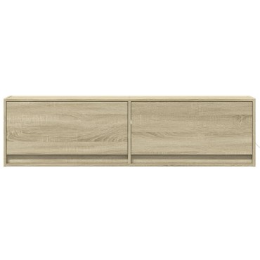 vidaXL Έπιπλο Τοίχου Τηλεόρασης με LED Sonoma Δρυς 140x31x38cm