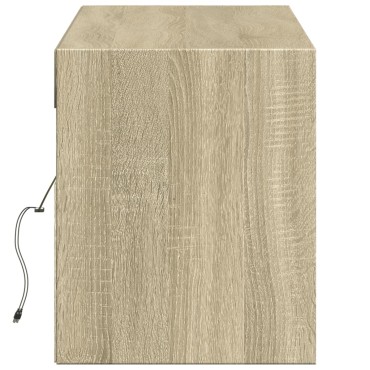 vidaXL Έπιπλο Τοίχου Τηλεόρασης με LED Sonoma Δρυς 140x31x38cm