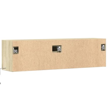 vidaXL Έπιπλο Τοίχου Τηλεόρασης με LED Sonoma Δρυς 140x31x38cm