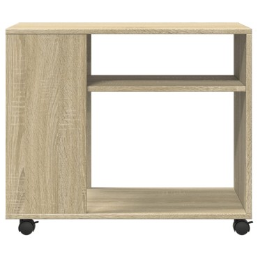 vidaXL Βοηθητικό Τραπέζι με Ρόδες Sonoma Δρυς 70x35x60cm Επεξ. Ξύλο 1 τεμ.