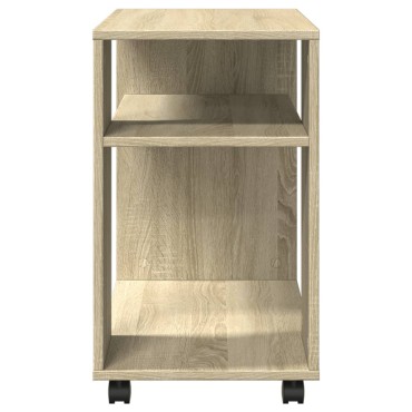 vidaXL Βοηθητικό Τραπέζι με Ρόδες Sonoma Δρυς 70x35x60cm Επεξ. Ξύλο 1 τεμ.