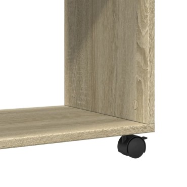 vidaXL Βοηθητικό Τραπέζι με Ρόδες Sonoma Δρυς 70x35x60cm Επεξ. Ξύλο 1 τεμ.