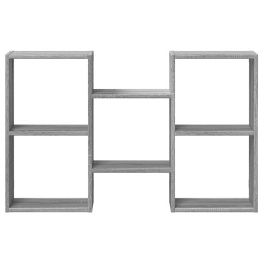 vidaXL Ραφιέρα Τοίχου Γκρι Sonoma 96x18x60cm Επεξεργασμένο Ξύλο 1 τεμ.