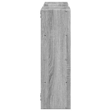 vidaXL Ραφιέρα Τοίχου Γκρι Sonoma 96x18x60cm Επεξεργασμένο Ξύλο 1 τεμ.