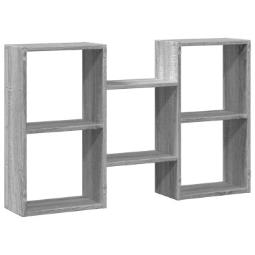 vidaXL Ραφιέρα Τοίχου Γκρι Sonoma 96x18x60cm Επεξεργασμένο Ξύλο 1 τεμ.