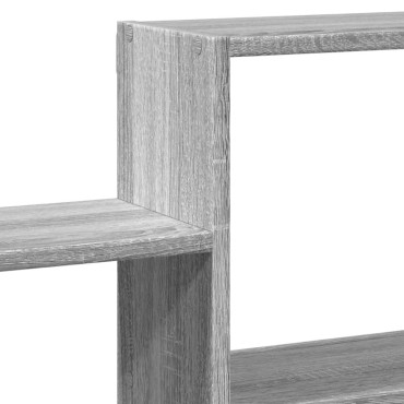 vidaXL Ραφιέρα Τοίχου Γκρι Sonoma 96x18x60cm Επεξεργασμένο Ξύλο 1 τεμ.