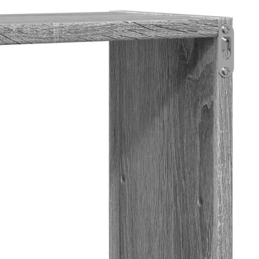 vidaXL Ραφιέρα Τοίχου Γκρι Sonoma 96x18x60cm Επεξεργασμένο Ξύλο 1 τεμ.