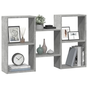 vidaXL Ραφιέρα Τοίχου Γκρι Σκυροδέματος 96x18x60cm από Επεξ. Ξύλο 1 τεμ.