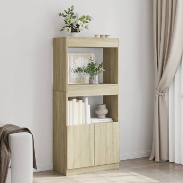 vidaXL Ντουλάπι Sonoma Δρυς 63x33x140cm από Επεξεργασμένο Ξύλο 1 τεμ.