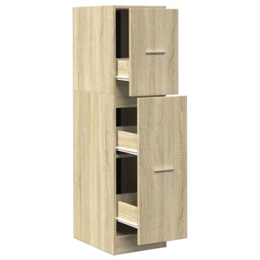 vidaXL Συρταριέρα Γενικής Χρήσης Sonoma Δρυς 30x41x118cm Επεξ. Ξύλο 1 τεμ.