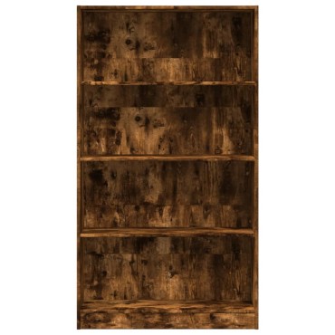 vidaXL Βιβλιοθήκη Καπνιστή Δρυς 80x24x143cm από Επεξεργασμένο Ξύλο 1 τεμ.