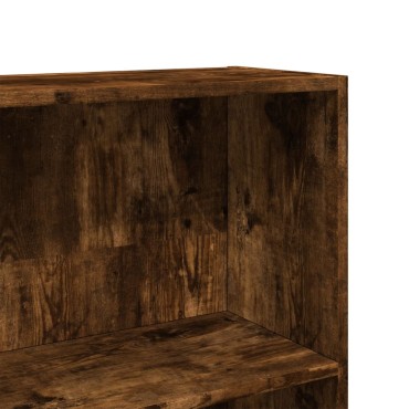 vidaXL Βιβλιοθήκη Καπνιστή Δρυς 80x24x143cm από Επεξεργασμένο Ξύλο 1 τεμ.
