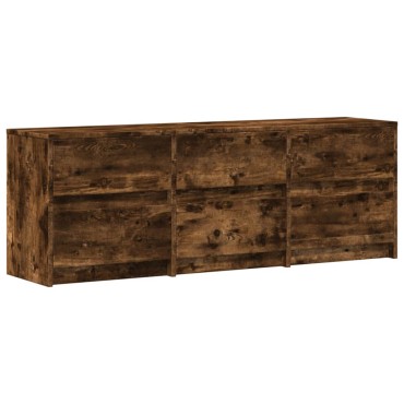 vidaXL Έπιπλο Τηλεόρασης με LED Καπνιστή Δρυς 140x34x50cm Επεξ. Ξύλο