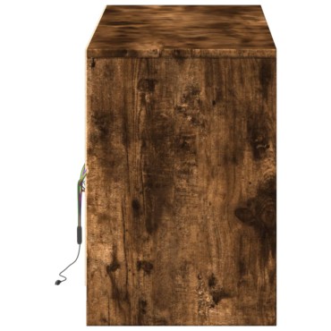 vidaXL Έπιπλο Τηλεόρασης με LED Καπνιστή Δρυς 140x34x50cm Επεξ. Ξύλο