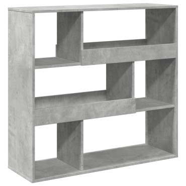 vidaXL Βιβλιοθήκη/Διαχωριστικό Χώρου Γκρι 100x33x94,5cm Επεξ. Ξύλο 1 τεμ.