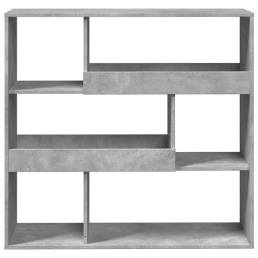 vidaXL Βιβλιοθήκη/Διαχωριστικό Χώρου Γκρι 100x33x94,5cm Επεξ. Ξύλο 1 τεμ.