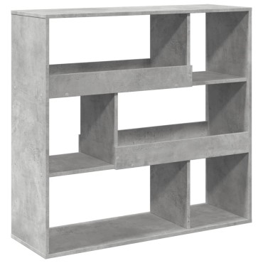 vidaXL Βιβλιοθήκη/Διαχωριστικό Χώρου Γκρι 100x33x94,5cm Επεξ. Ξύλο 1 τεμ.