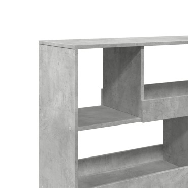 vidaXL Βιβλιοθήκη/Διαχωριστικό Χώρου Γκρι 100x33x94,5cm Επεξ. Ξύλο 1 τεμ.