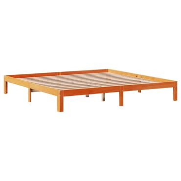 vidaXL Κρεβάτι Βιβλιοθήκη Χωρίς Στρώμα 180x200 εκ Μασίφ Ξύλο Πεύκου