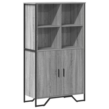 vidaXL Ντουλάπι Γκρι Sonoma 79,5x35,5x137,5cm Επεξεργασμένο Ξύλο 1 τεμ.