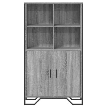 vidaXL Ντουλάπι Γκρι Sonoma 79,5x35,5x137,5cm Επεξεργασμένο Ξύλο 1 τεμ.