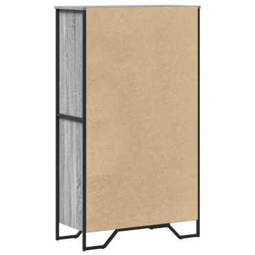vidaXL Ντουλάπι Γκρι Sonoma 79,5x35,5x137,5cm Επεξεργασμένο Ξύλο 1 τεμ.