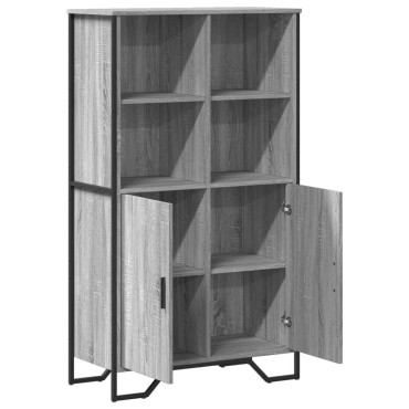 vidaXL Ντουλάπι Γκρι Sonoma 79,5x35,5x137,5cm Επεξεργασμένο Ξύλο 1 τεμ.