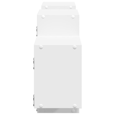 vidaXL Ραφιέρα Τοίχου Λευκό 129x18x42cm από Επεξεργασμένο Ξύλο 1 τεμ.