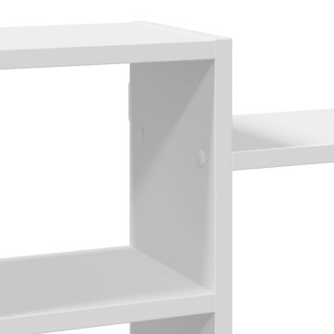 vidaXL Ραφιέρα Τοίχου Λευκό 129x18x42cm από Επεξεργασμένο Ξύλο 1 τεμ.