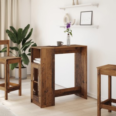 vidaXL Τραπέζι Μπαρ με Ράγες 101x40x103,5cm Επεξεργ. Ξύλο 1 τεμ.