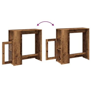 vidaXL Τραπέζι Μπαρ με Ράγες 101x40x103,5cm Επεξεργ. Ξύλο 1 τεμ.