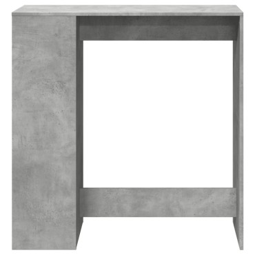 vidaXL Τραπέζι Μπαρ με Ράφια Γκρι Σκυρ. 101x40x103,5cm Επεξεργ. Ξύλο 1 τεμ.