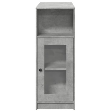 vidaXL Τραπέζι Μπαρ με Ράφια Γκρι Σκυρ. 101x40x103,5cm Επεξεργ. Ξύλο 1 τεμ.