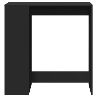 vidaXL Τραπέζι Μπαρ με Ράφια Μαύρο 101x40x103,5cm Επεξεργ. Ξύλο 1 τεμ.