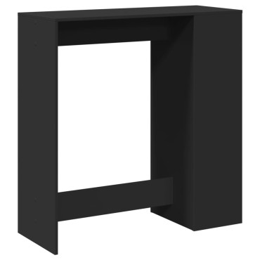 vidaXL Τραπέζι Μπαρ με Ράφια Μαύρο 101x40x103,5cm Επεξεργ. Ξύλο 1 τεμ.
