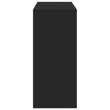 vidaXL Τραπέζι Κονσόλα με Ράφι Μαύρο 124x46x103,5cm Επεξεργ. Ξύλο 1 τεμ.