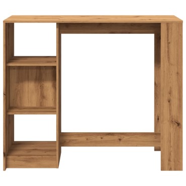 vidaXL Τραπέζι Κονσόλα με Ράφι Καφέ Δρυς 124x46x103,5cm Επεξεργ. Ξύλο 1 τεμ.