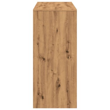 vidaXL Τραπέζι Κονσόλα με Ράφι Καφέ Δρυς 124x46x103,5cm Επεξεργ. Ξύλο 1 τεμ.