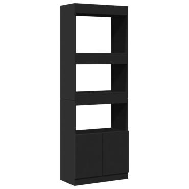 vidaXL Ντουλάπι Μαύρο 63x33x180cm από Επεξεργασμένο Ξύλο 1 τεμ.