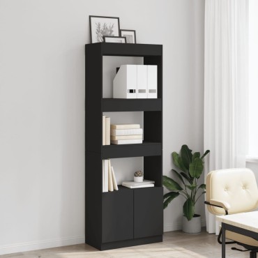 vidaXL Ντουλάπι Μαύρο 63x33x180cm από Επεξεργασμένο Ξύλο 1 τεμ.