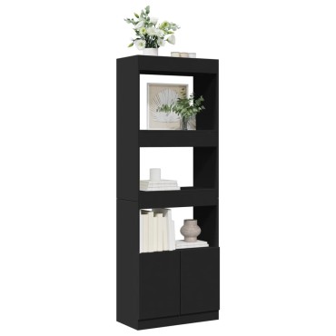 vidaXL Ντουλάπι Μαύρο 63x33x180cm από Επεξεργασμένο Ξύλο 1 τεμ.